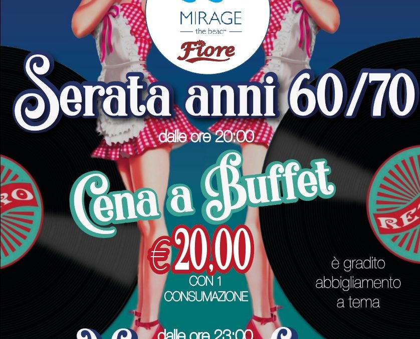 13 luglio – serata anni 60/70